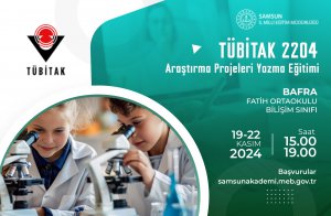 TÜBİTAK 2204 ARAŞTIRMA PROJELERİ YAZMA EĞİTİMİ (19-22 KASIM 2024)